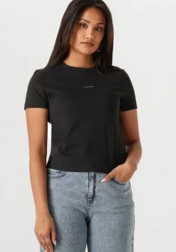 zwarte calvin klein t-shirt placed institutional baby tee