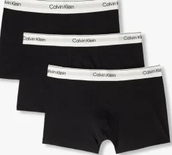 zwarte calvin klein underwear boxershorts trunk 3pk