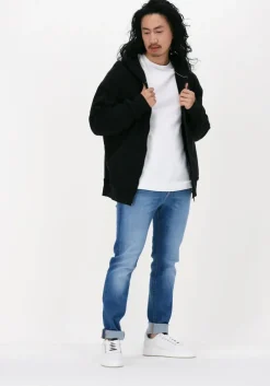 zwarte calvin klein vest stacked logo zip-through