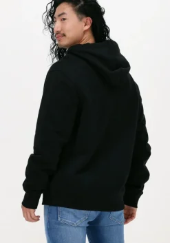 zwarte calvin klein vest stacked logo zip-through