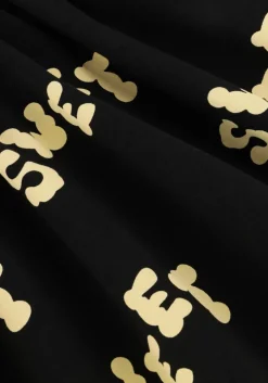 zwarte carlijnq midi jurk sweet-dress longsleeve ruffles