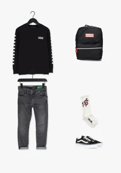 zwarte cars jeans slim fit jeans kids bates slim fit