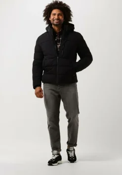 zwarte cast iron gewatteerde jas short jacket techstretch brawler