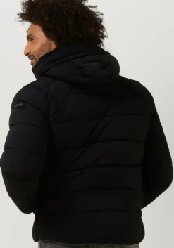 zwarte cast iron gewatteerde jas short jacket techstretch brawler