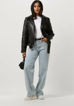 zwarte catwalk junkie leren jas jk biker babe