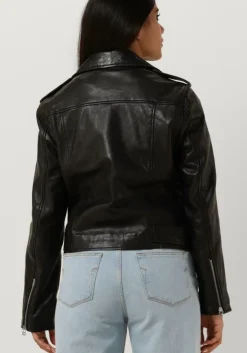 zwarte catwalk junkie leren jas jk biker babe