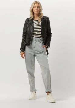 zwarte catwalk junkie leren jas jk biker babe