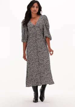 zwarte catwalk junkie maxi jurk dr dawn flowers maxi