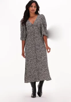 zwarte catwalk junkie maxi jurk dr dawn flowers maxi