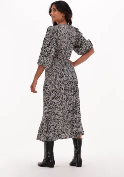 zwarte catwalk junkie maxi jurk dr dawn flowers maxi