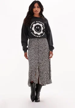 zwarte catwalk junkie maxi jurk dr dawn flowers maxi