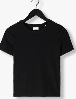 zwarte catwalk junkie t-shirt ribbed tee