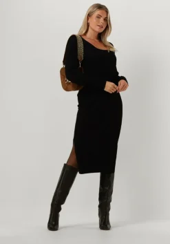 zwarte cc heart midi jurk cc heart elena knit dress