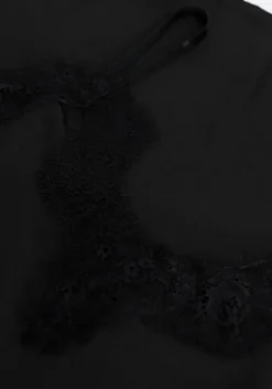 zwarte cc heart mini jurk lace slipdress