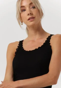 zwarte cc heart top silk lace camisole