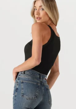 zwarte cc heart top silk camisole