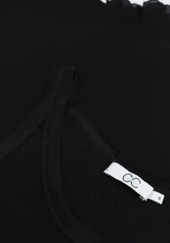 zwarte cc heart top silk camisole