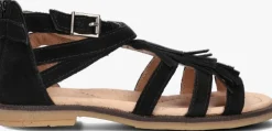 zwarte clic! platte sandalen 8909
