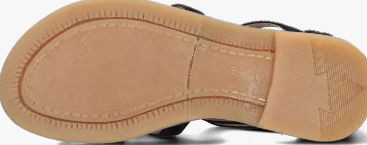 zwarte clic! platte sandalen 8909