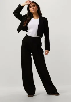 zwarte co'couture blazer vola crop blazer