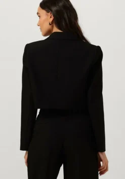 zwarte co'couture blazer vola crop blazer