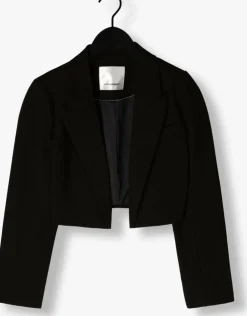 zwarte co'couture blazer vola crop blazer