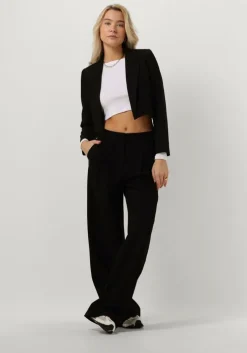 zwarte co'couture blazer vola crop blazer