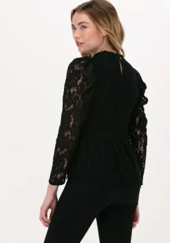 zwarte co'couture blouses winter lace blouse