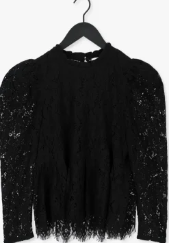 zwarte co'couture blouses winter lace blouse