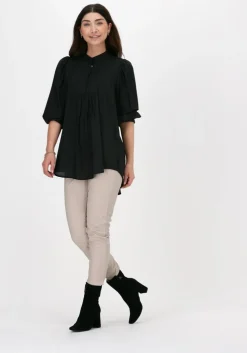 zwarte co'couture blouses calium volume shirt