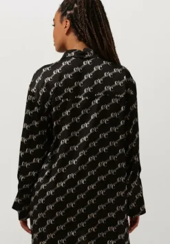 zwarte co'couture blouses logo oversized shirt