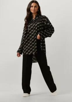 zwarte co'couture blouses logo oversized shirt