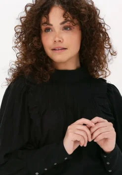 zwarte co'couture blouses lisissa frill blouse
