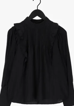 zwarte co'couture blouses lisissa frill blouse