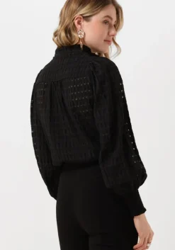 zwarte co'couture blouses petra crepe check shirt