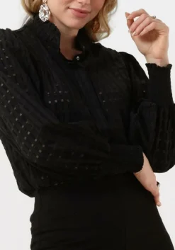 zwarte co'couture blouses petra crepe check shirt