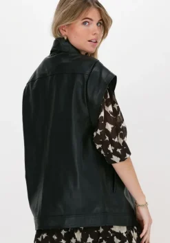 zwarte co'couture gilet harvie leather vest