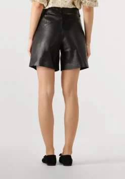 zwarte co'couture korte broek phoebecc leather pleat shorts