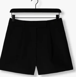zwarte co'couture korte broek vola cropped pleat short