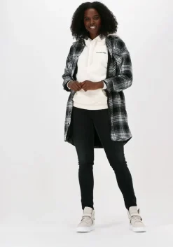 zwarte co'couture mantel edna check shirt