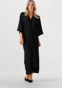 zwarte co'couture maxi jurk heracc knot dress