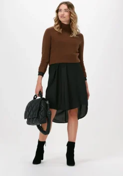 zwarte co'couture midi jurk callum volume dress