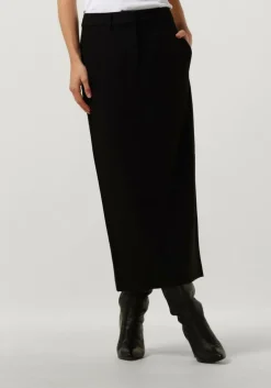 zwarte co'couture midirok vola floor pencil skirt