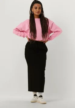 zwarte co'couture midirok vola floor pencil skirt