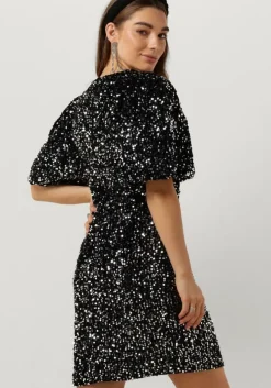 zwarte co'couture mini jurk serenacc sequin dress