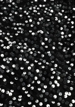 zwarte co'couture mini jurk serenacc sequin dress