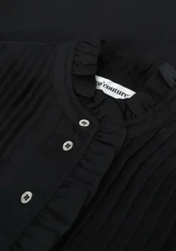 zwarte co'couture mini jurk callum pintuck frill dress