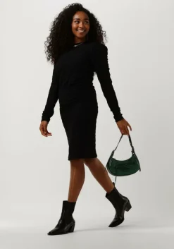 zwarte co'couture mini jurk dalia drape dress