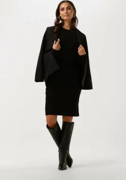 zwarte co'couture mini jurk dalia drape dress