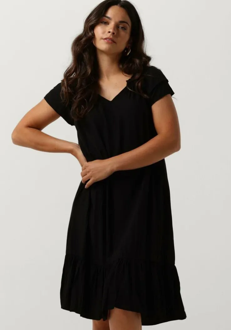 zwarte co'couture mini jurk sunrise cropped dress